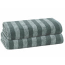 2 of 41:Serviette de bain PREMIUS à rayures, 100 % coton teint en fil, 27 x 54 pouces 