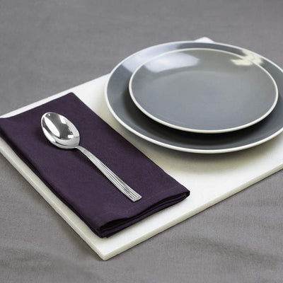 2 of 4:Home Basics 4 Piece Ribbed Stainless Steel Flatware Spoon Set, Silver 
