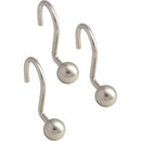 1 of 2:Crochets de rideau de douche en métal populaires, boule de bain, nickel, paquet de 12 