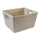 1 of 4:Simplify Large Grommet Storage Bin in Faux Jute 
