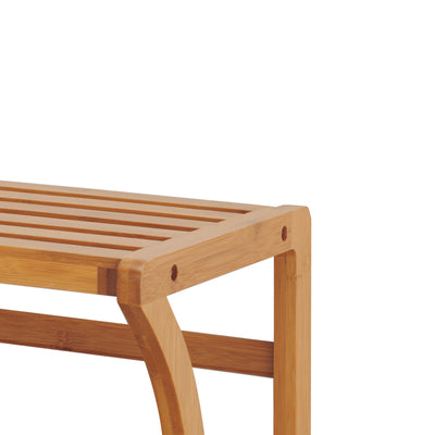 4 of 4:Étagère murale en bambou avec porte-serviettes Neu Home 
