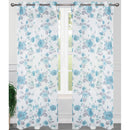 2 of 4:Panneau de fenêtre transparent à œillets Garcia, imprimé roses, 2-38 x 84 pouces 