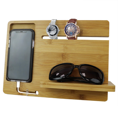 1 of 4:Station pour smartphone Home Basics en bambou, naturel 