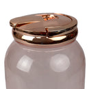 2 of 5:Home Basics Plastic Beverage Drink Dispenser with Carrying Lid, Rose Gold, 1 Gallon 