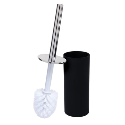 1 of 4:Juego de escobilla para inodoro Bath Bliss Soft Touch en negro mate 