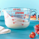 3 of 5:Pyrex Microwave and Oven Safe Glass Measuring Cup Set, 8 Cups 