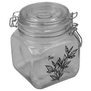 1 of 10:Pot Home Basics Ludlow de 65 cl avec fermoir en métal, transparent 