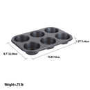 11 of 12:Home Basics Non-Stick 6 Cup Muffin Pan 