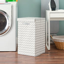 2 of 2:Home Basics Cesto para la colada Chevron, Gris 