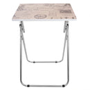 3 of 8:Home Basics Multi-Purpose Folding TV Table, Paris Design, 15x19x25.5 Inches 