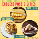 7 of 18:PREMIUS Ceramic Non-Stick Mini Snack Waffle Maker, 4 Inch Mold 