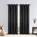 7 of 11:Silas Damask Metallic Grommet Room Darkening Window Panel, 52x84 Inches 