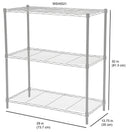 4 of 4:Home Basics 3 Tier Wide Steel Wire Shelf, Grey 