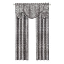 5 of 6:Panel de cortina para ventana con bolsillo para barra Charlotte - 52x63 - Gris 