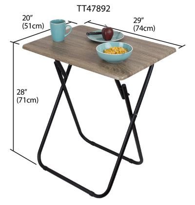 5 of 5:Table pliante polyvalente Jumbo Home Basics, rustique 