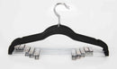 5 of 8:Home Basics Velvet Hanger With Clips, (Pack of 5), Black 