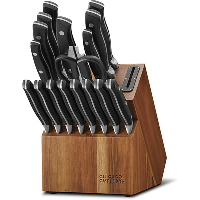 1 of 6:Chicago Cutlery Insignia Triple Rivet Poly 18 Piece Kitchen Knife Block Set 