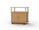 1 of 1:Home Basics Mueble para TV con mueble enrollable de madera, natural 