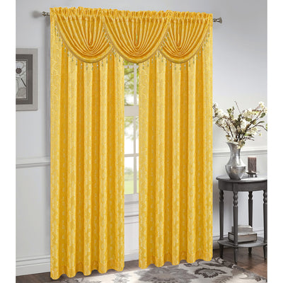 1 of 18:Roxanne Jacquard Rod Pocket Window Panel and Valance Treatment, All Sold Separately 
