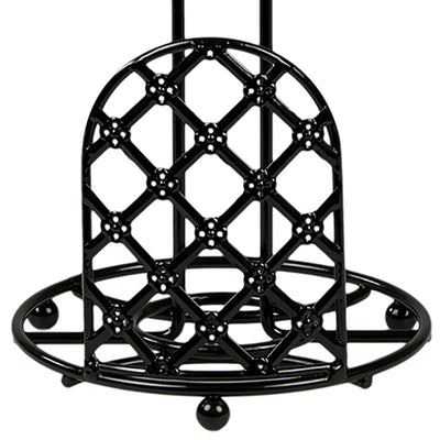 2 of 6:Home Basics Lattice Collection Paper Towel Holder, Black 