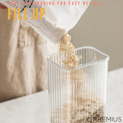 27 of 36:PREMIUS Plastic Food Storage Container, Rectangle, Clear-Natural 