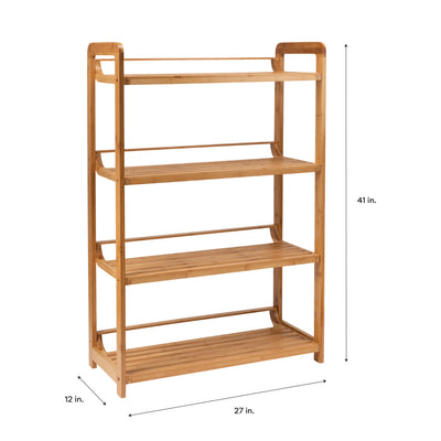 3 of 4:Neu Home Deluxe 4 Tier Bamboo Shelf 
