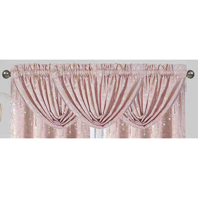 2 of 18:Rideau de fenêtre à passe-tringle et cantonnière en jacquard floral Magnolia, tous vendus séparément 