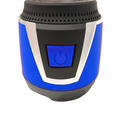 2 of 3:Mighty Power 3D LED Linterna de camping con base de goma, azul-negro, 750 lúmenes 
