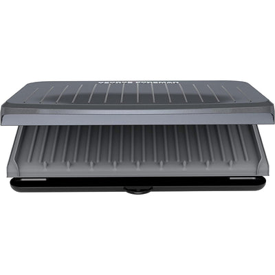 2 of 12:George Foreman 9-Serving Classic Plate Electric Indoor Grill and Panini Press, Gray 