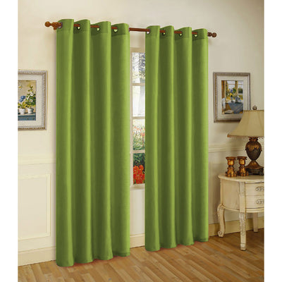 7 of 17:Panneau de fenêtre à œillets en fausse soie Melanie de qualité supérieure, 55 x 108 pouces 