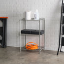 6 of 8:Home Basics 3 Tier Steel Wire Shelf, Grey 