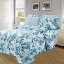 4 of 4:Essentials Neutral 4 & 6 Piece Printed Wrinkle-Free Sheet Set, Ocean Bloom 