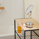 4 of 4:Miroir cosmétique double face Home Basics Diamond (grossissement x1/x5), chromé 