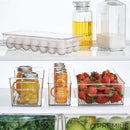 3 of 4:Premius - Contenedor apilable para 18 huevos con tapa, transparente, 12.75 x 6.4 x 3.25 pulgadas 