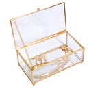 4 of 4:Home Details Vintage Glass Keepsake Box in Gold 