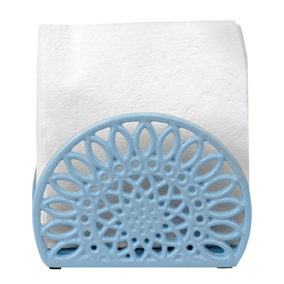 3 of 4:Home Basics Sunflower Cast Iron Napkin Holder, Blue 