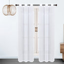 3 of 4:Sasha 2 Pack Sheer Metallic Embroidered Grommet Window Panel, 38x84 Inches Each 