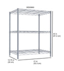 7 of 8:Home Basics 3 Tier Steel Wire Shelf, Grey 
