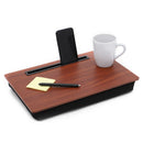 3 of 4:Home Basics Lap Desk with Cushioned Back, Cherry 
