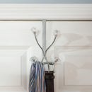 4 of 5:Crochet double de suspension pour porte Home Basics avec boutons en cristal 