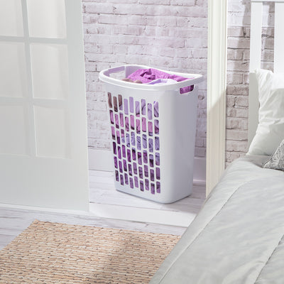 2 of 2:Cesta abierta rectangular Sterilite, color blanco 