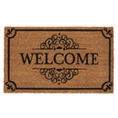 4 of 6:Achim Welcome Printed Coir Doormat, Brown-Black, 18x30 Inches 