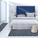 1 of 13:Capri 3-Piece Zara Trellis Design Rug Set, White-Blue, 5x7 Feet 