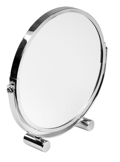 2 of 7:Miroir cosmétique portable double face Home Basics pour table et comptoir, chromé 