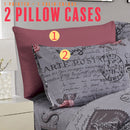 12 of 12:PREMIUS Premium Bonjour 4 & 6 Piece Microfiber Printed Wrinkle-Free Sheet Set 
