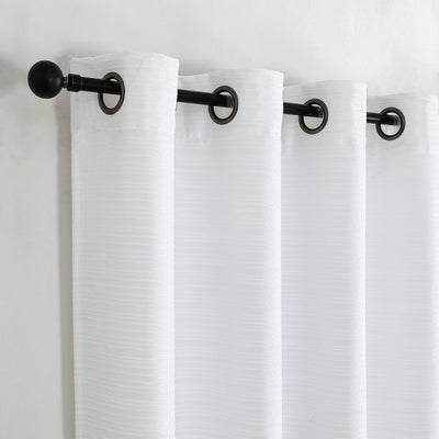 5 of 24:Yola Blackout Textured Jacquard Grommet Window Panel, 52x84 Inches 
