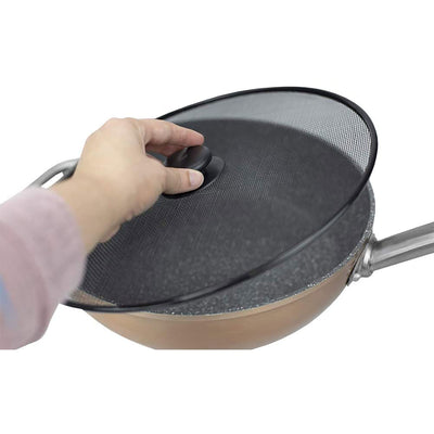 2 of 3:Grille de protection anti-éclaboussures d'huile et de graisse Home Basics en maille d'acier fin, pour poêles de 11 pouces 