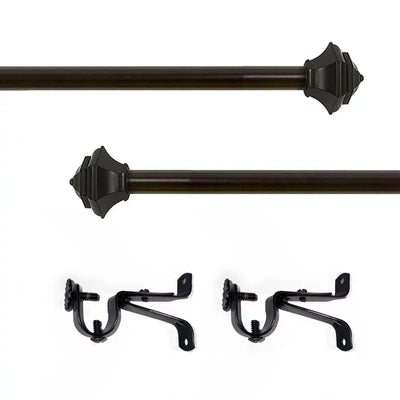 4 of 12:Buono II Jordan Adjustable Window Curtain Rod, Bronze 