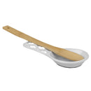 2 of 6:Home Basics Lattice Collection Cast Iron Spoon Rest, White 