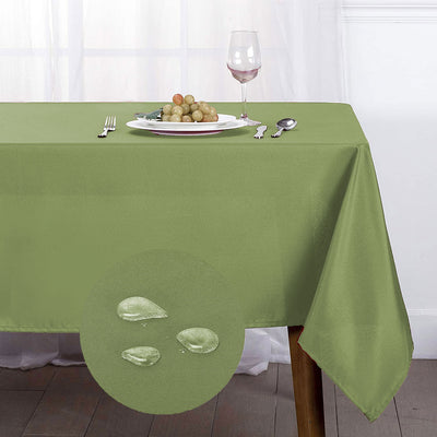 3 of 19:Oxford Spill Proof Solid Colored Tablecloth 